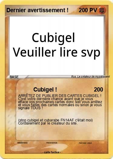 Pokemon Dernier avertissement !