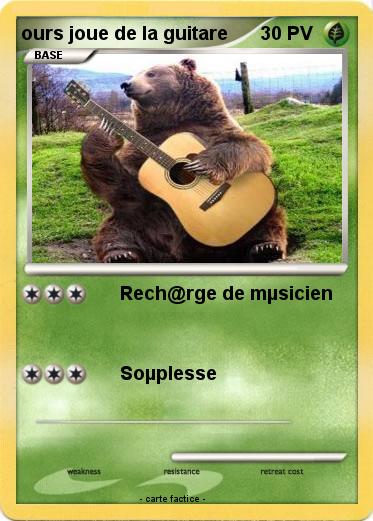 Pokemon ours joue de la guitare