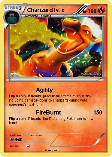 Pokemon Charizard lv. x