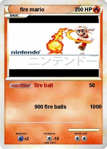 Pokemon fire mario