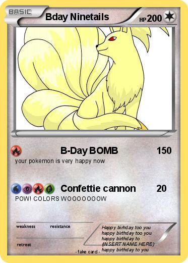 Pokemon Bday Ninetails