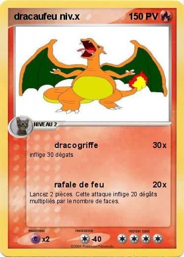 Pokemon dracaufeu niv.x