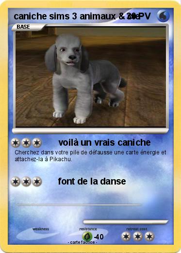 Pokemon caniche sims 3 animaux & cie