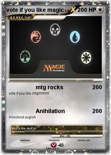 Pokemon vote if you like magic