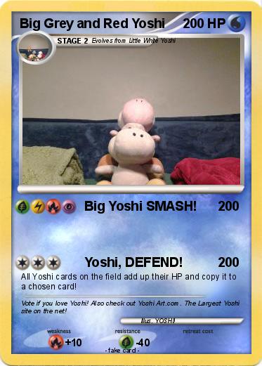 Pokemon Big Grey and Red Yoshi