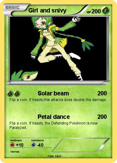 Pokemon Girl and snivy
