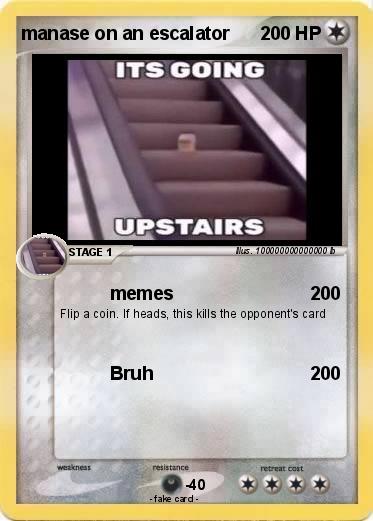 Pokemon manase on an escalator