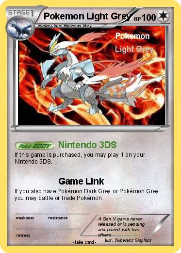 Pokemon Pokemon Light Grey