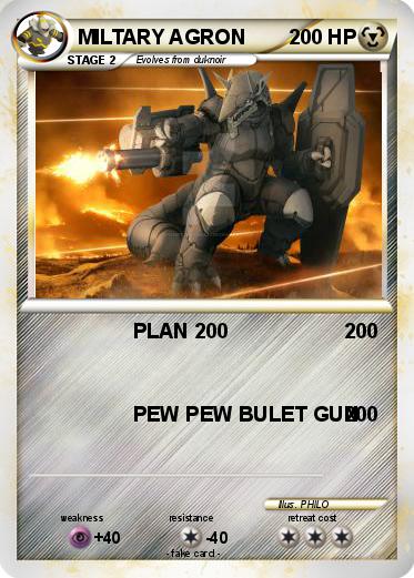 Pokemon MILTARY AGRON