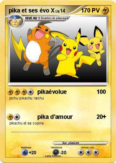 Pokemon pika et ses évo X