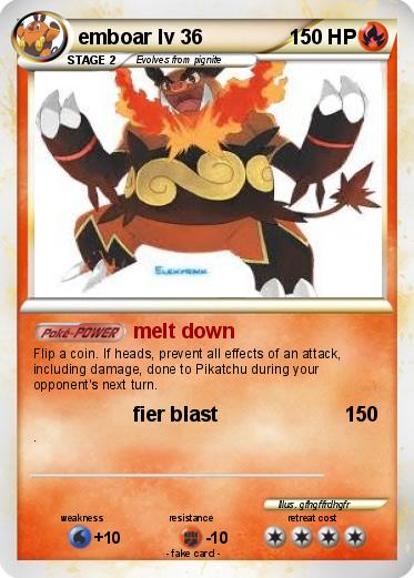 Pokemon emboar lv 36
