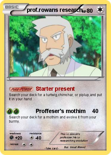 Pokemon prof.rowans research