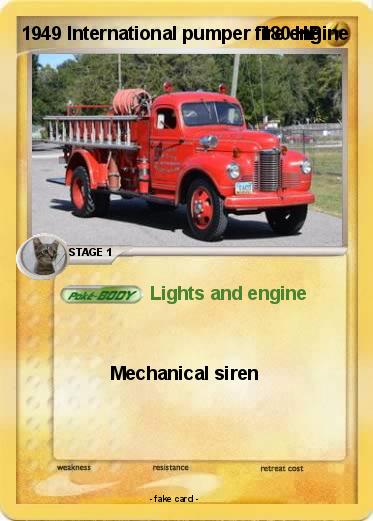 Pokemon 1949 International pumper fire engine