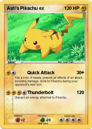Pokemon Ash's Pikachu ex