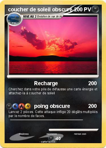 Pokemon coucher de soleil obscure