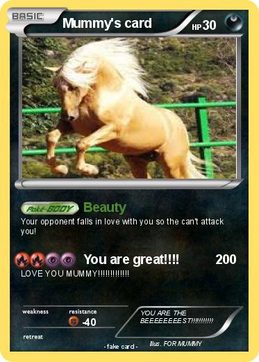 Pokemon Mummy's card