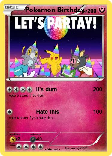 Pokemon Pokemon Birthday