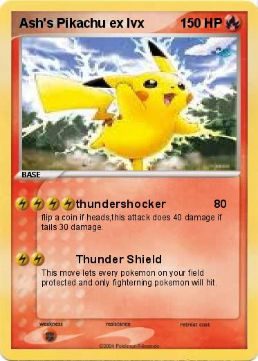 Pokemon Ash's Pikachu ex lvx