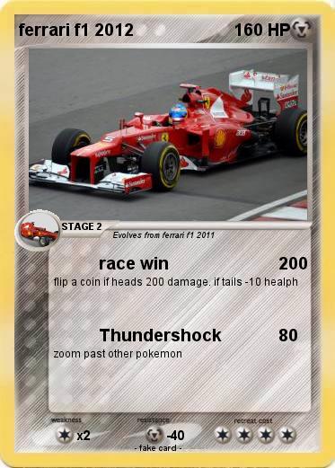 Pokemon ferrari f1 2012