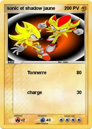 Pokemon sonic et shadow jaune