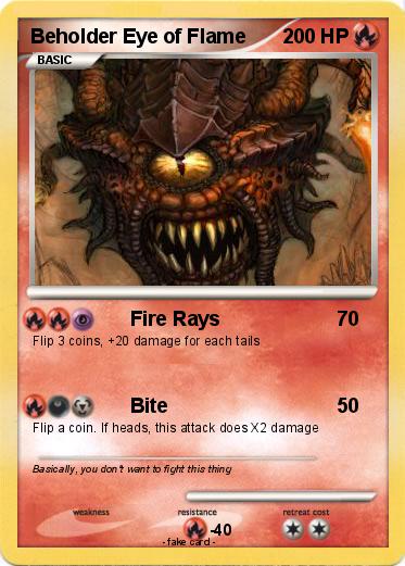 Pokemon Beholder Eye of Flame