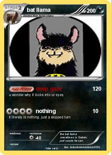 Pokemon bat llama