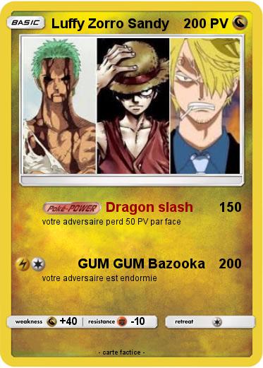Pokemon Luffy Zorro Sandy