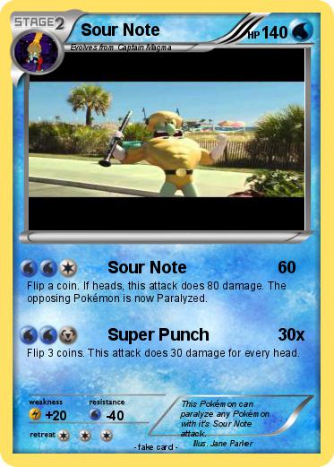 Pokemon Sour Note