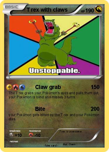 Pokemon T rex with claws
