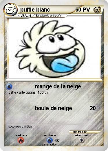 Pokemon puffle blanc