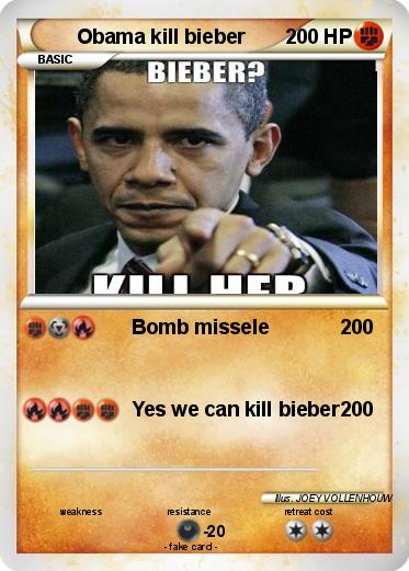 Pokemon Obama kill bieber