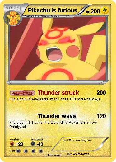 Pokemon Pikachu is furious