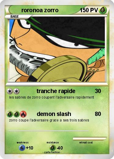 Pokemon roronoa zorro