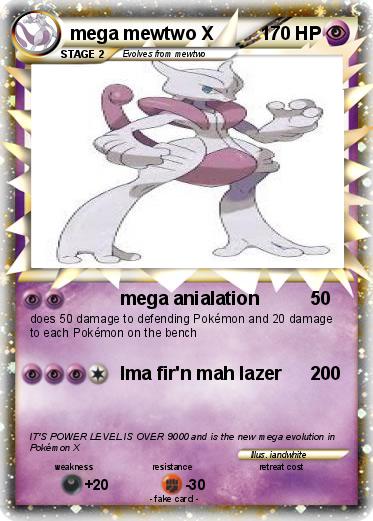 Pokemon mega mewtwo X