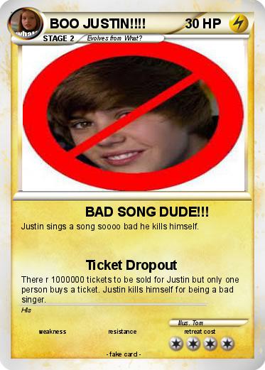 Pokemon BOO JUSTIN!!!!