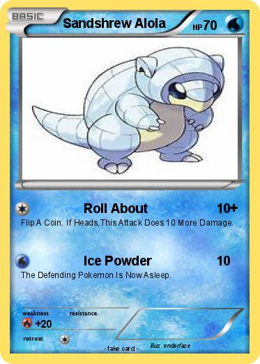 Pokemon Sandshrew Alola
