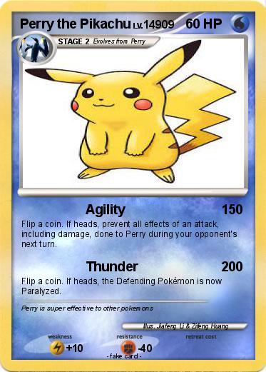 Pokemon Perry the Pikachu