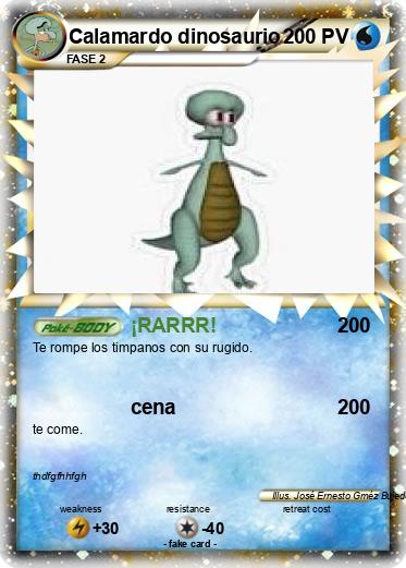 Pokemon Calamardo dinosaurio