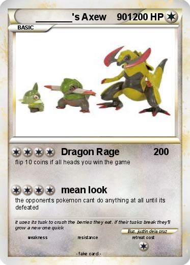 Pokemon _______'s Axew    901