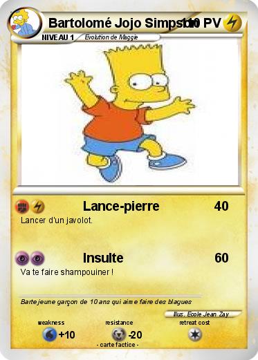 Pokemon Bartolomé Jojo Simpson