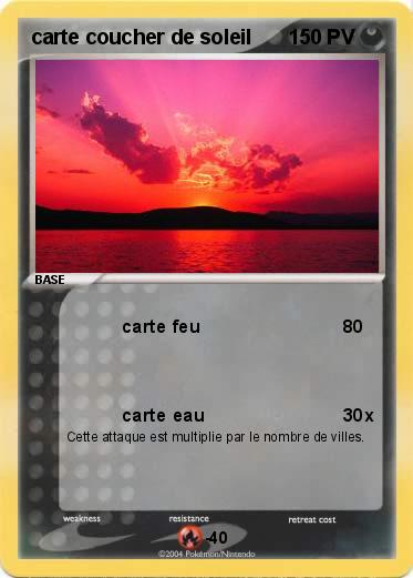 Pokemon carte coucher de soleil