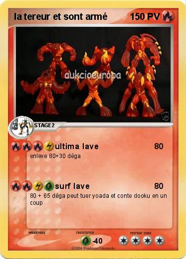 Pokemon la tereur et sont armé 