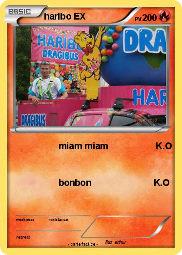 Pok mon Haribo EX Miam Miam K O Ma Carte Pok mon
