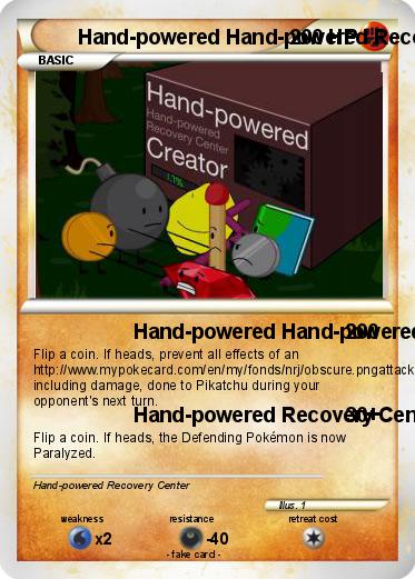 Pokemon Hand-powered Hand-powered Recovery Center Creator