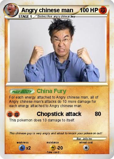 Pokemon Angry chinese man