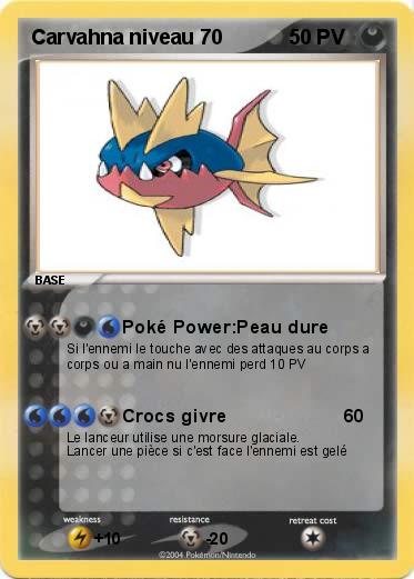 Pokemon Carvahna niveau 70 