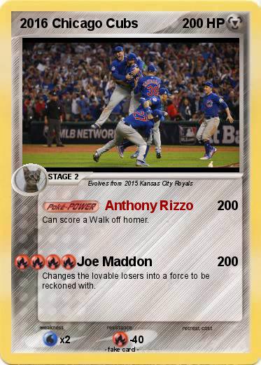 Pokemon 2016 Chicago Cubs