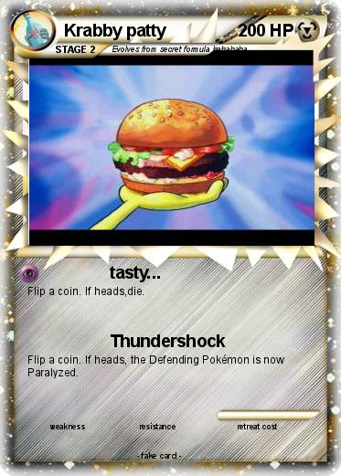 Pokemon Krabby patty