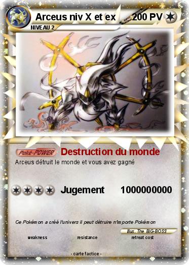 Pokemon Arceus niv X et ex