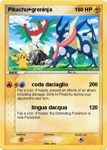Pokemon Pikachu+greninja